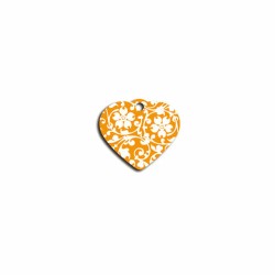 Plaque d'identification Imarc Heart Jaune Orange