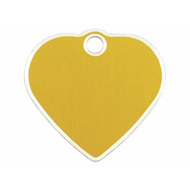 Plaque d'identification pour collier Imarc Doré Coeur Aluminium