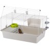 Cage - FERPLASTE - CAVIE 80X1 - 77 x 48 x 42 cm - Gris clair