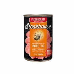 Alimentation humide Fleischeslust Pure 400 gr Dinde