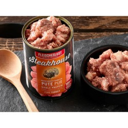 Alimentation humide Fleischeslust Pure 400 gr Dinde