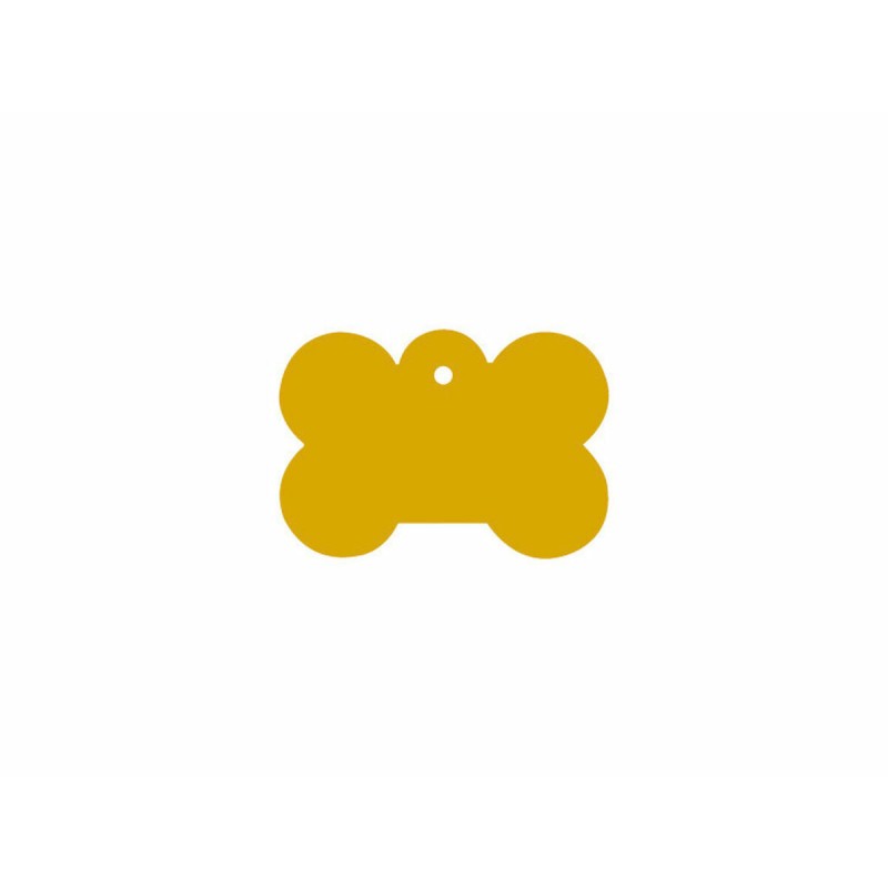 Plaque d'identification Imarc Bone Jaune Doré