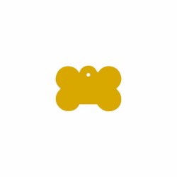 Plaque d'identification Imarc Bone Jaune Doré