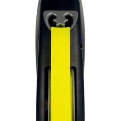 Laisse enrouleur Flexi Neon Giant - FLEXI - GT3-210-S-NEO-12 - Noir et jaune - Pour chiens jusqu'a 50 kg