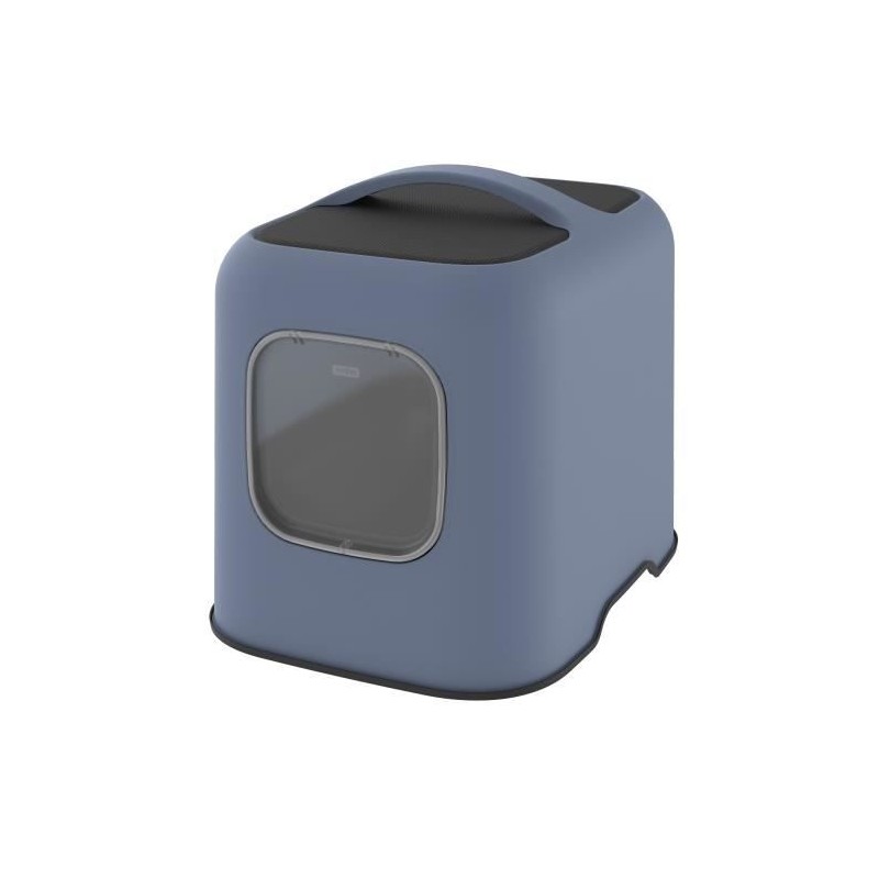 ROTHO - Maison toilette pour chat 57 x 39 x 40 cm - Bac a litiere - Bleu Horizon