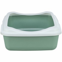 Bac à litière pour chats Trixie Classic Blanc Vert Plastique 37 × 15 × 48 cm
