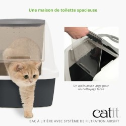 Bac à litière pour chats Catit Gris Couvercle amovible