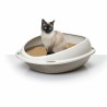 Bac à litière pour chats Aimé 45 x 36 x 15,5 cm Beige Taupe Plastique