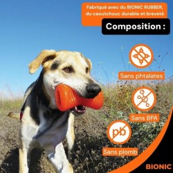 Jouet pour chien Bionic Urban stick Orange 12 cm M Os