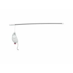 Jouet pour chats Trixie Blanc Polyester Plastique Souris