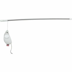 Jouet pour chats Trixie Blanc Polyester Plastique Souris