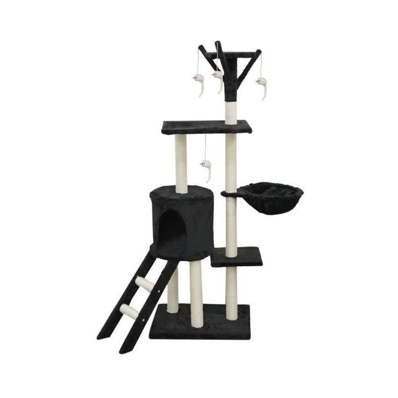 JIPSY - Arbre a chat - 79 x 34 x 138 cm - Noir