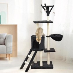 JIPSY - Arbre a chat - 79 x 34 x 138 cm - Noir