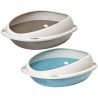Bac a litiere - AIMÉ - Oval avec rebord amovible - Pour Chat - 45 x 36 x 15,5 cm