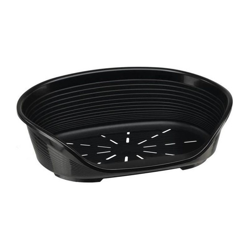 FERPLAST Panier pour chien plastique Siesta Deluxe Taille 6 - 70,5x52x23,5 cm Noir