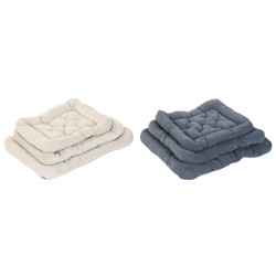 Lit pour animal domestique Home ESPRIT Beige Gris Crème Gris foncé 72 X 60 X 9 CM 2 Unités