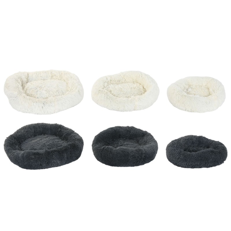 Lit pour animal domestique Home ESPRIT Blanc Gris foncé 73 X 64 X 16 CM 2 Unités