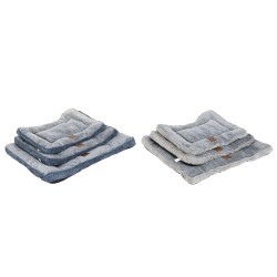 Lit pour animal domestique Home ESPRIT Bleu Gris Gris clair 85 X 70 X 8 CM 2 Unités