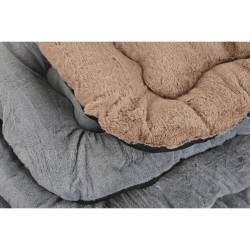Lit pour animal domestique Home ESPRIT Marron Gris Camel Gris clair Gris foncé 90 X 63 X 10 CM 2 Unités