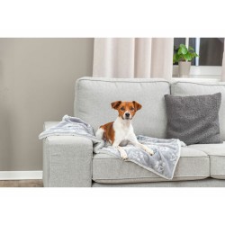 Couverture pour animaux de compagnie Trixie Jimmy Soft Gris clair Polyester Tissu Peluche 100 x 70 cm