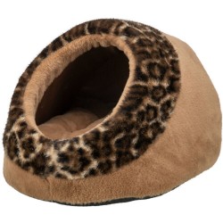 Grotte pour chat Trixie Leo Marron Marron Clair Polyester Tissu Peluche 35 x 26 x 41 cm