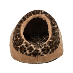 Grotte pour chat Trixie Leo Marron Marron Clair Polyester Tissu Peluche 35 x 26 x 41 cm