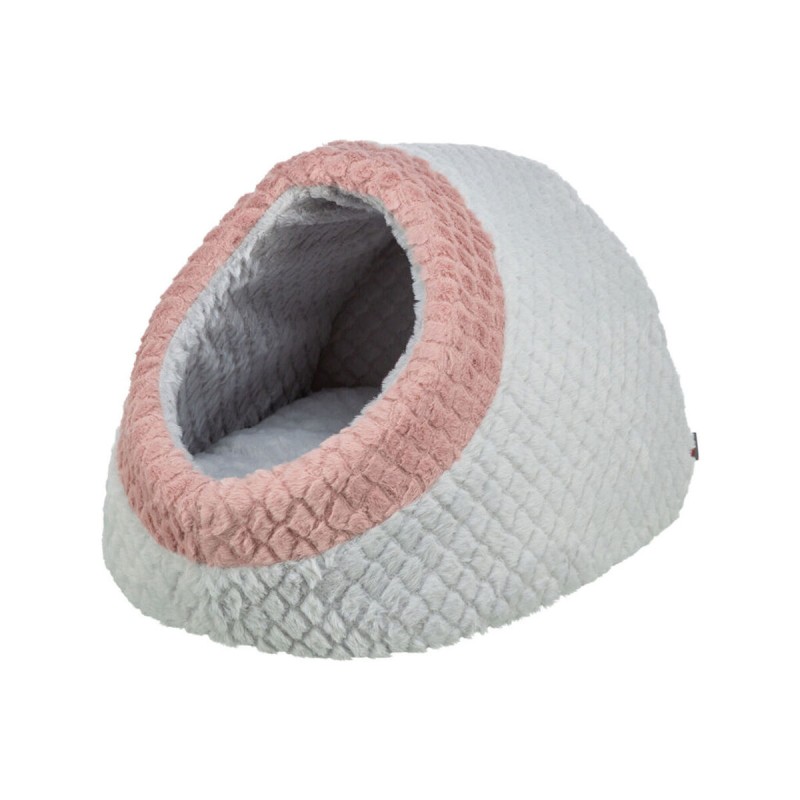 Grotte pour chat Trixie Kaline Mio Gris Rose foncé Polyester Tissu Peluche 35 x 26 x 41 cm