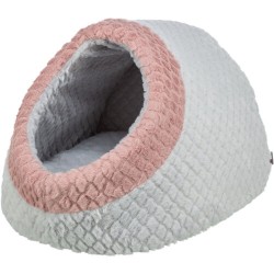 Grotte pour chat Trixie Kaline Mio Gris Rose foncé Polyester Tissu Peluche 35 x 26 x 41 cm