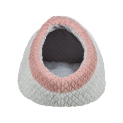 Grotte pour chat Trixie Kaline Mio Gris Rose foncé Polyester Tissu Peluche 35 x 26 x 41 cm