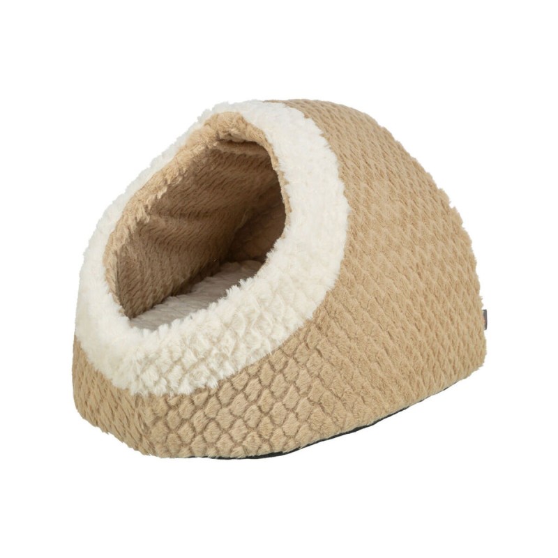 Grotte pour chat Trixie Kaline Mio Marron Crème Polyester Tissu Peluche 35 x 26 x 41 cm