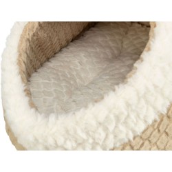 Grotte pour chat Trixie Kaline Mio Marron Crème Polyester Tissu Peluche 35 x 26 x 41 cm
