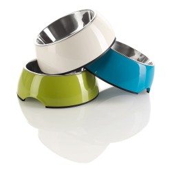 Mangeoire pour chiens Hunter Acier inoxydable Mélamine Blanc (14,5 x 14,5 x 7 cm)