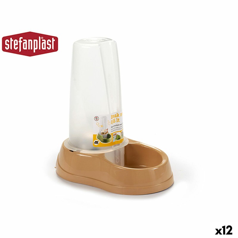 Mangeoir pour animaux Stefanplast 04093 Beige Plastique 650 ml 12 x 19,5 x 19 cm (12 Unités)