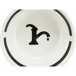 Mangeoire pour chiens Trixie Blanc Noir Ø 13 cm 250 ml
