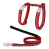 Harnais pour chat TicWatch Style Rouge Étoile Blanc Sangle