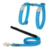 Harnais pour chat TicWatch Style Turquoise Étoile Blanc Sangle