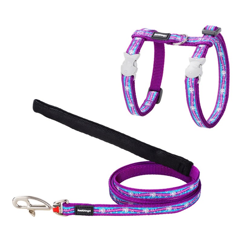 Harnais pour chat TicWatch Style Violet Bleu Licorne Sangle