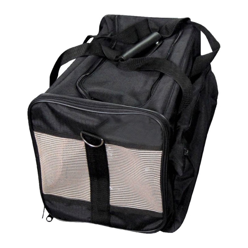 Sac en bandoulière pour animaux de compagnie Gloria Trip Noir Pliable (52 x 30 x 30 cm)